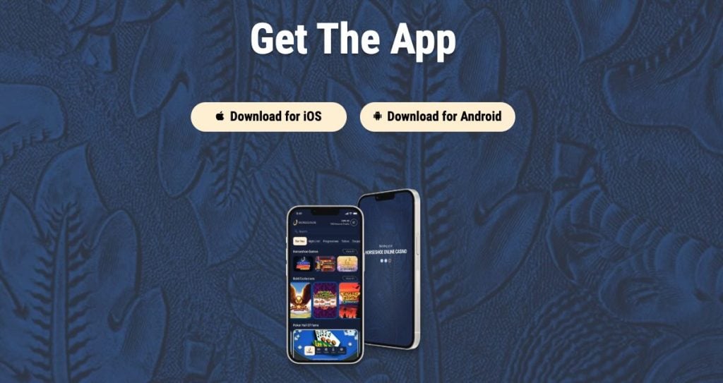 Horseshoe Online Casino app download page