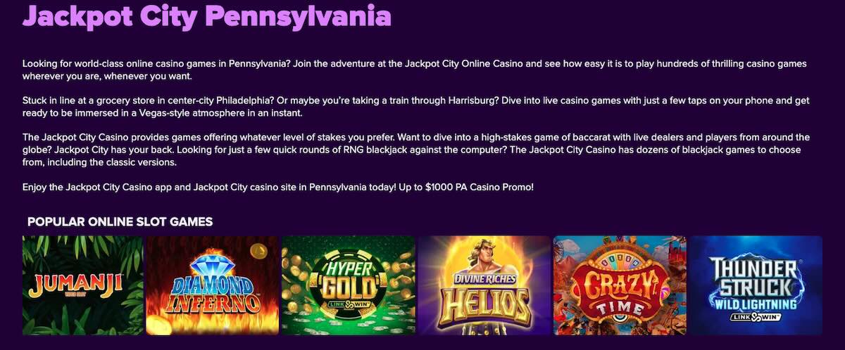 Jackpot City Sign Up Page