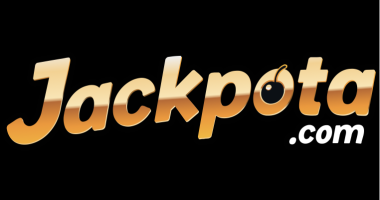 Jackpota.com Gold Tone Logo on Black Background