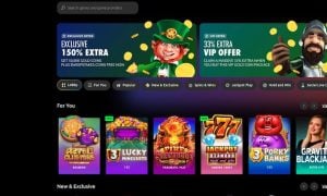 Screengrab showing the McLuck Social Casino main lobby