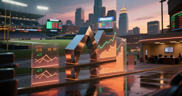 Missouri City Scape with Football Field Background to Electronic Stats