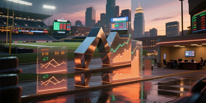 Missouri City Scape with Football Field Background to Electronic Stats