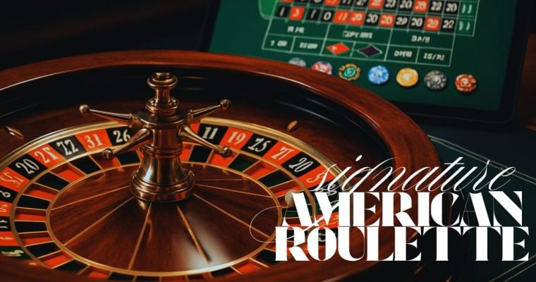 Roulette Wheel Close Up with Signature American Roulette Verbiage