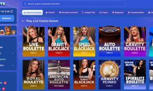 SpinBlitz Casino homepage on desktop