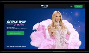 WOW vegas branding with Paris Hilton