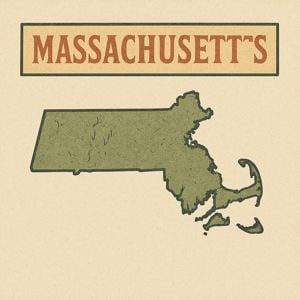 Illustration of Massachusetts for possible casino legalization