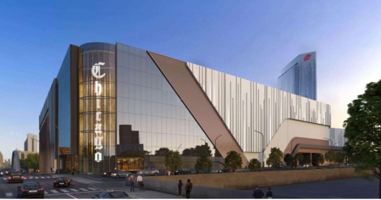 Project Rendering of Exterior of Bally's Downtown Chicago Casino