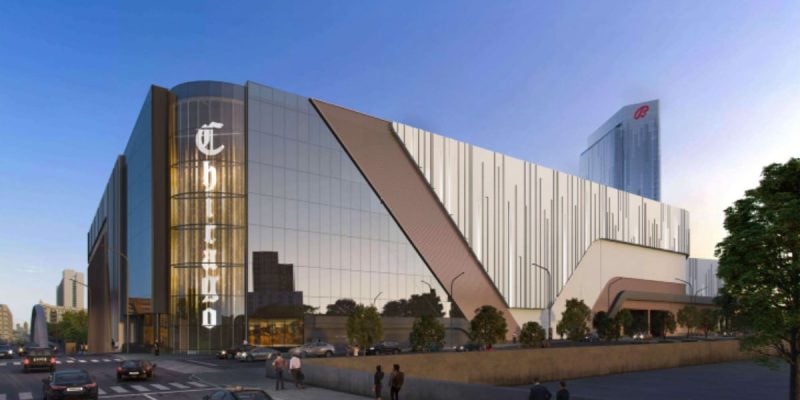 Project Rendering of Exterior of Bally's Downtown Chicago Casino