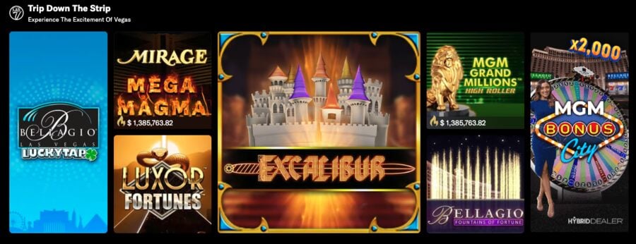 BetMGM Vegas themed slots