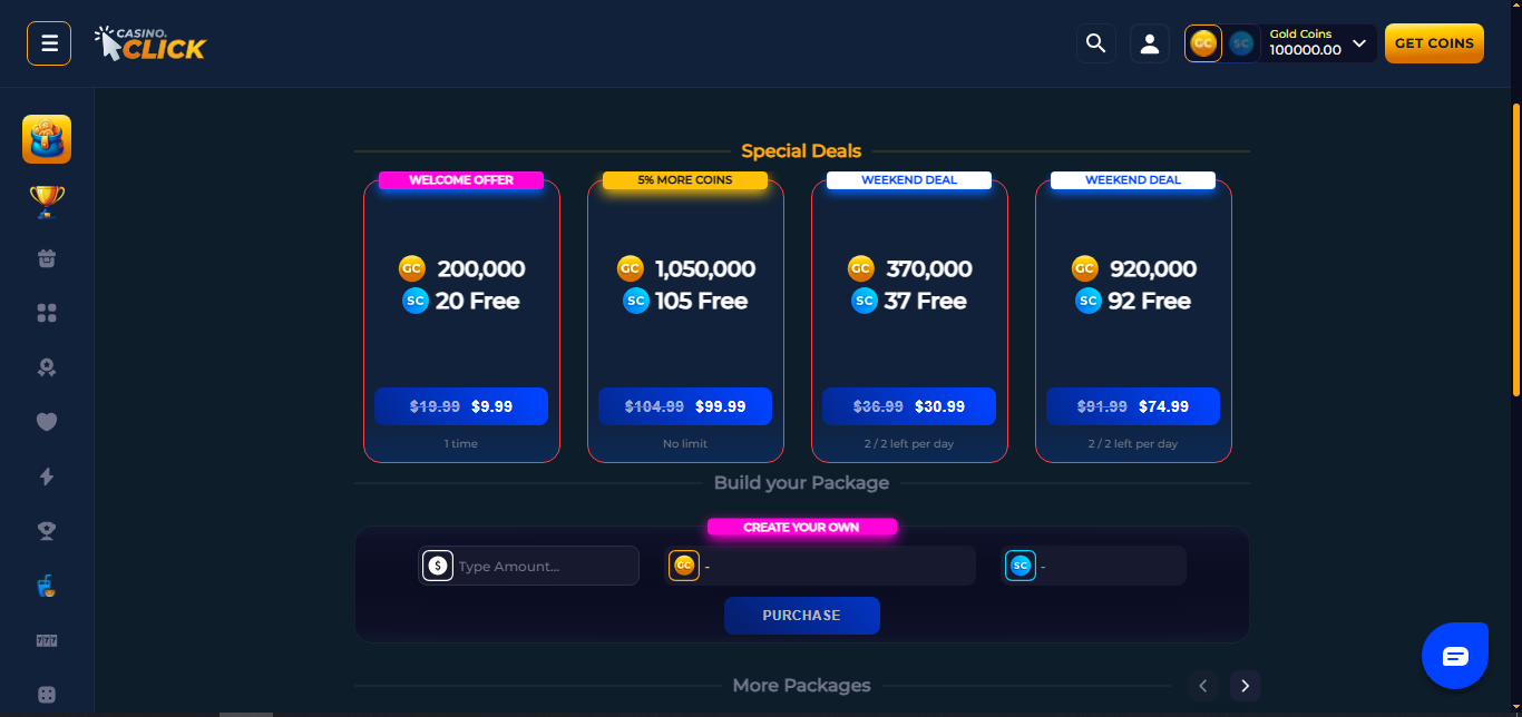 Casino Click coin deals