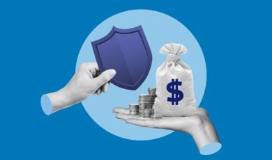 Conceptual Collage of Security in Exchange for Money