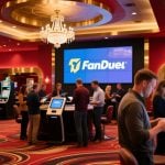 Busy Casino Interior With Prominent FanDuel Sign
