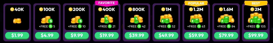 Crown Coins Casino coin purchase options