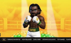 Screen Shot of Boxer Crawford As Main Character Crown Coins Online Slot Game