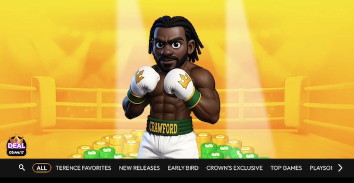 Screen Shot of Boxer Crawford As Main Character Crown Coins Online Slot Game