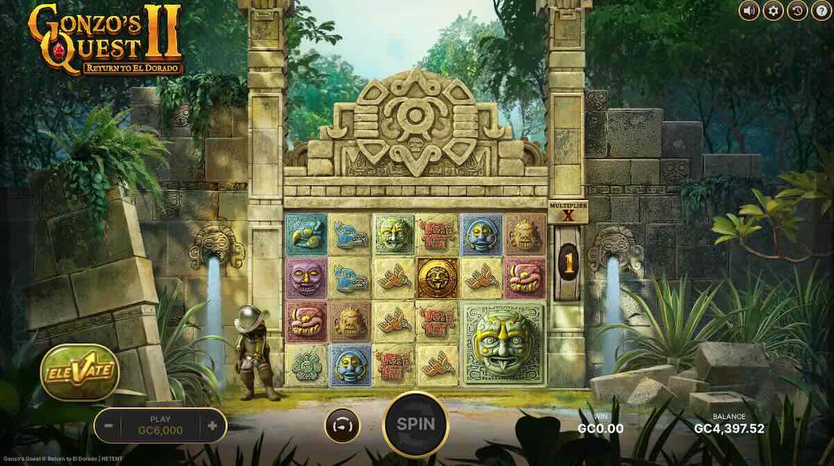Gonzo's Quest 2 entry view at Crown Coins Casino