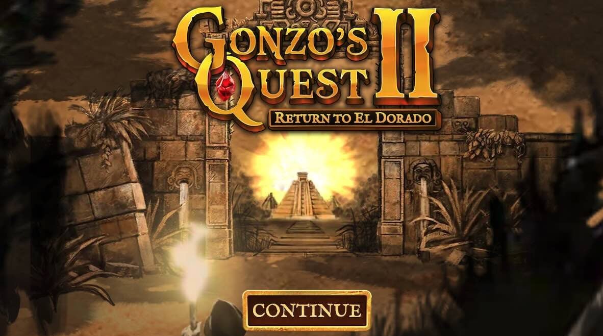 Gonzo's Quest 2 home screen
