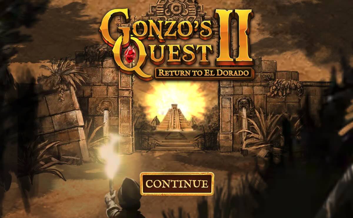 Gonzo's Quest 2 home screen