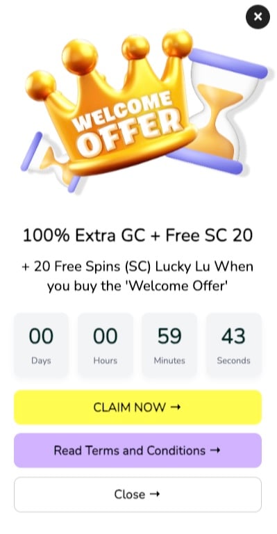 Mega Frenzy first purchase bonus