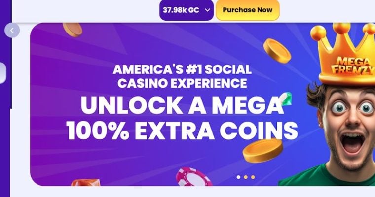 Mega Frenzy Casino home screen