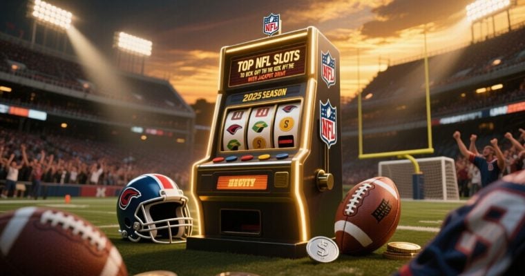 Football Stadium Packed with Cheering Fans Surround NFL-Themed Slot Game