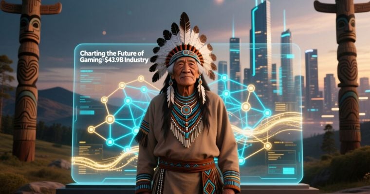Cityscape and Digital Screen Background with Indian Man Standing in Front