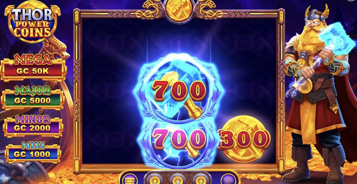 Thor Power Coins with blue hammer lit up