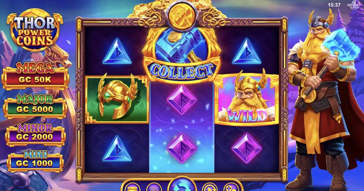 Thor Power Coins slot homescreen at McLuck