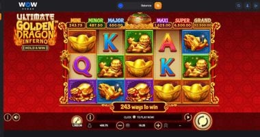 WOW Vegas Ultimate Golden Dragon Inferno Desktop