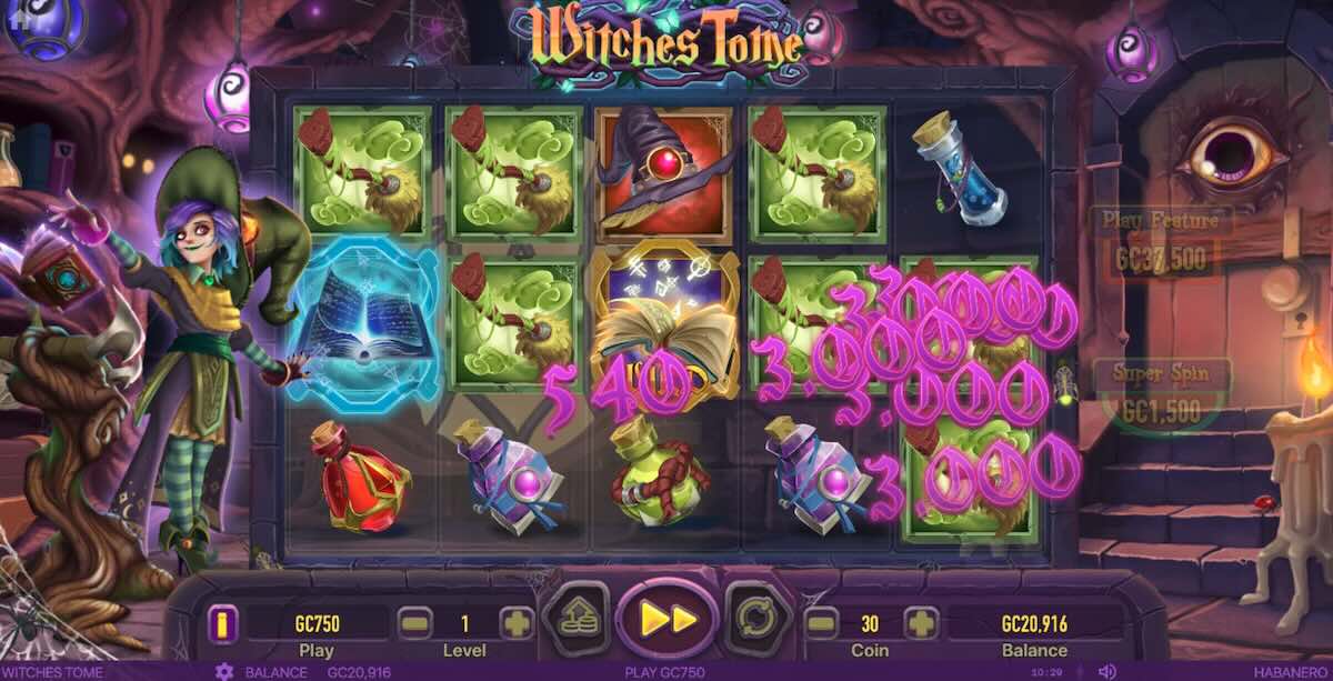 Witches Tome slot big win