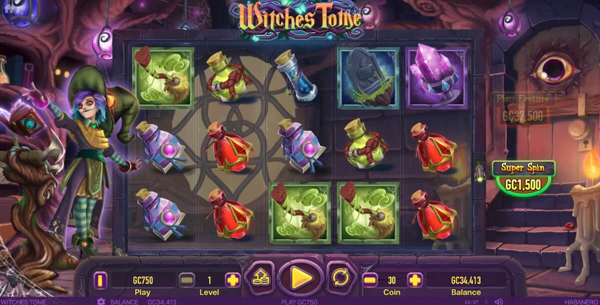 Witches Tome slot my first spin