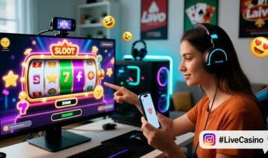Woman Engages with Social Casino On Computer and Mobile Devices