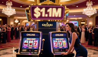 Sign Displays $1.1M Win Over Two Slot Games Inside Casino