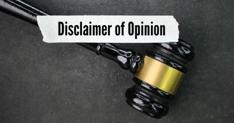 Disclaimer of Opinion Phrase Above Judge's Gavel