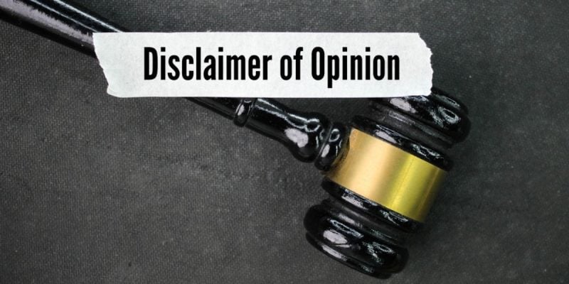 Disclaimer of Opinion Phrase Above Judge's Gavel
