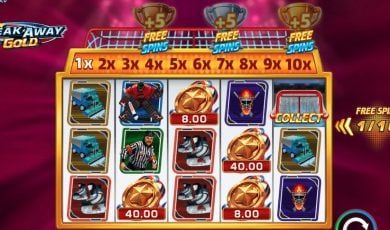 Break Away Gold free spins round