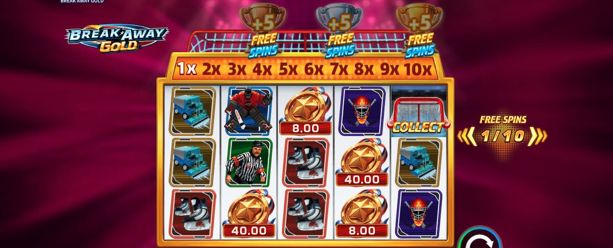 Break Away Gold free spins round