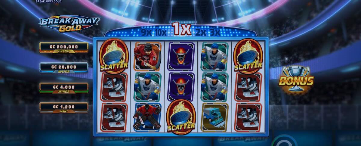 Break Away Gold scatter symbols