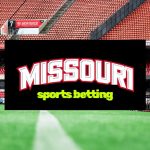 Missouri Sports Betting Verbiage Over Empty Football Stadium Background