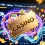 Online Slot Reel Shines Behind Gold Casino Ticket and Falling Leaves