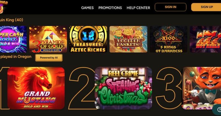 GrandVault sign-up screen