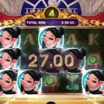 The Great Pigsby 27-coin win during free spins