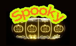 "Spooky" Over Slots Reel with Halloween-Themed Icons