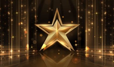Gold Star & Gold Lights