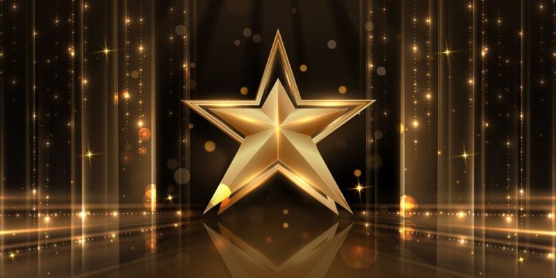 Gold Star & Gold Lights