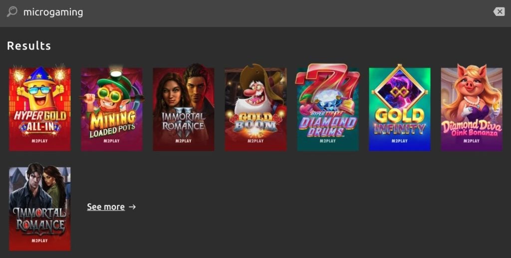 Microgaming slots at McLuck