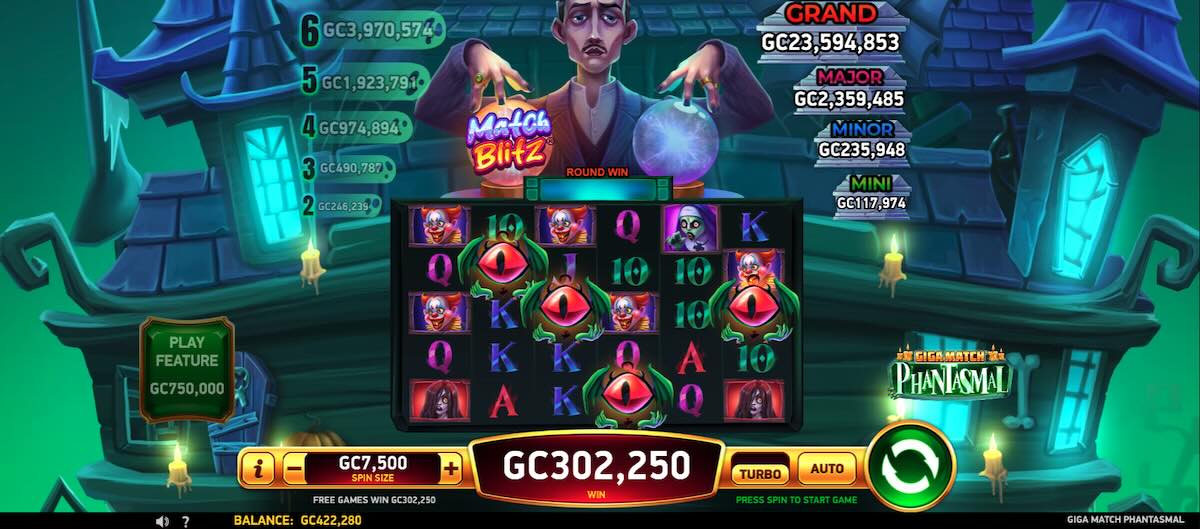Giga Match Phantasmal free spins trigger