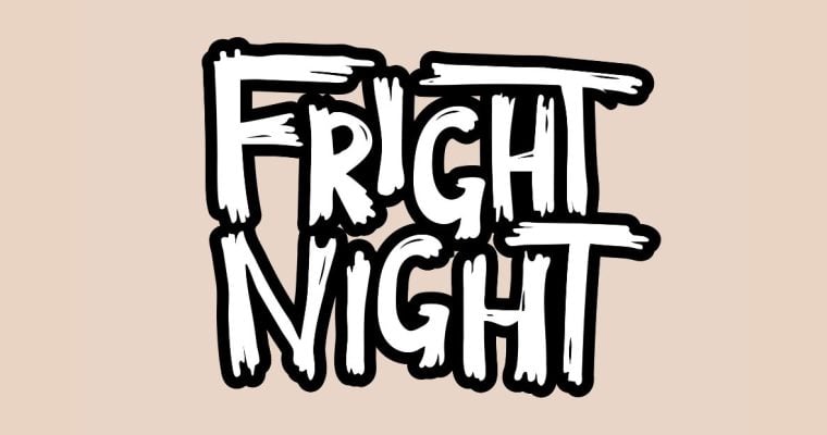Halloween-themed Font Spells Fright Night in Black/White