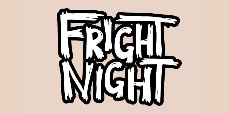 Halloween-themed Font Spells Fright Night in Black/White