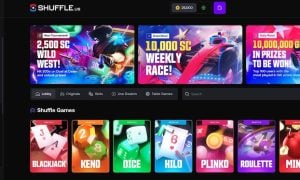 Shuffle.us Casino Homescreen